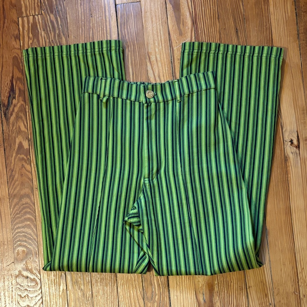 BBP Green Mono Striped Western Pants - Picture 3 of 7